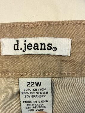 d. jeans Khaki/Tan Casual Waistband Detail